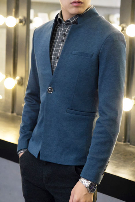 男士立領小西服定制 男士立領小西服定制